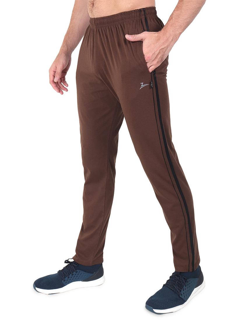 brown side striped full length track pant - 17520478 - Zoom Image - 2