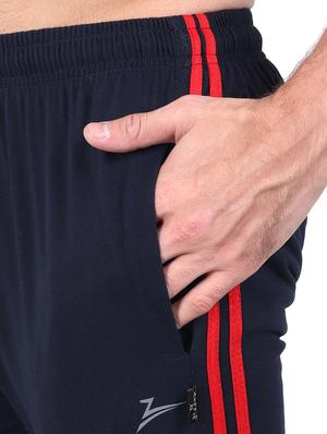 navy blue side striped full length track pant - 17520482 - Standard Image - 5