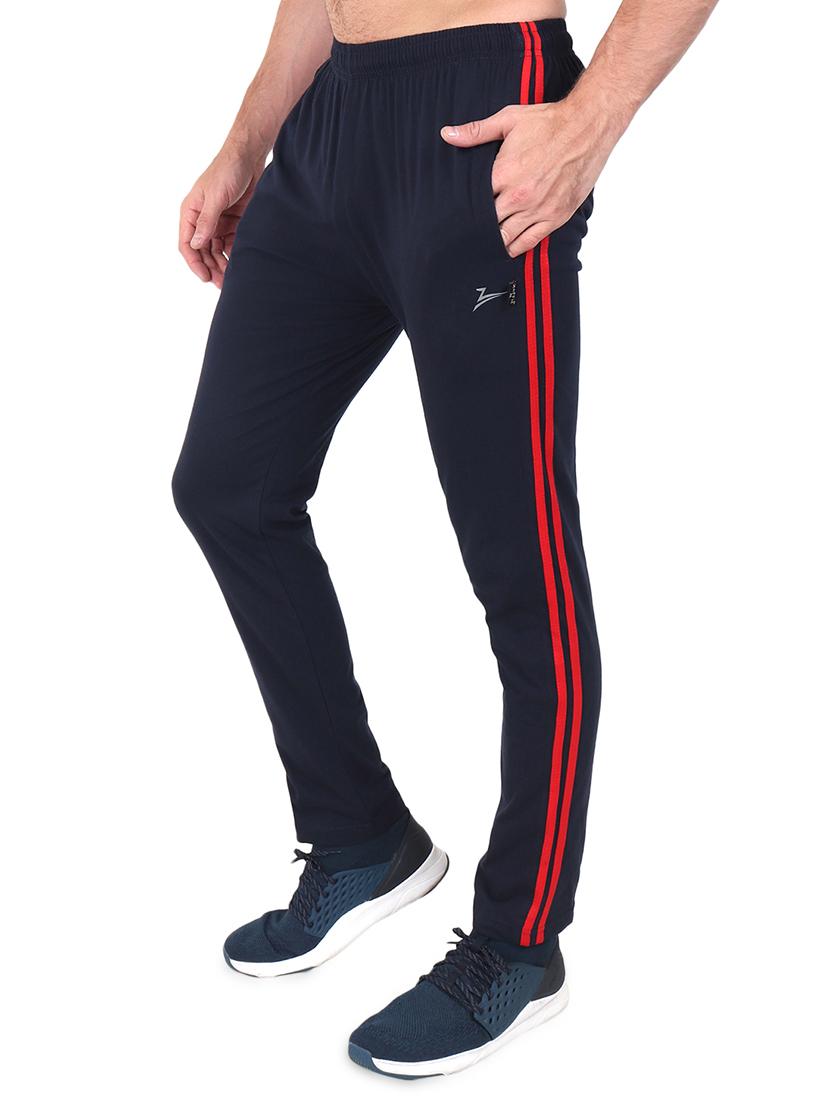 navy blue side striped full length track pant - 17520482 - Zoom Image - 2