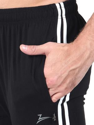 black side striped full length track pant - 17520487 - Standard Image - 5