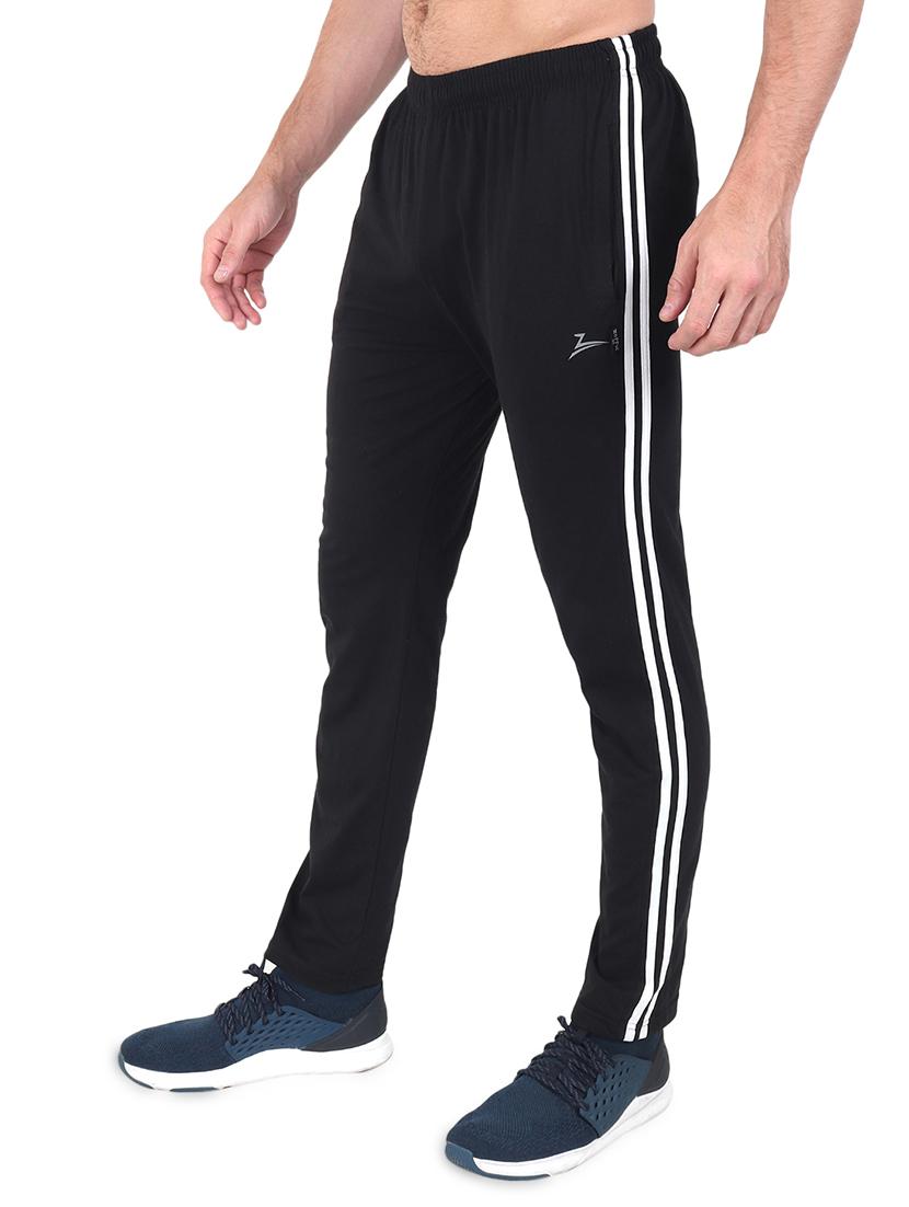 black side striped full length track pant - 17520487 - Zoom Image - 2