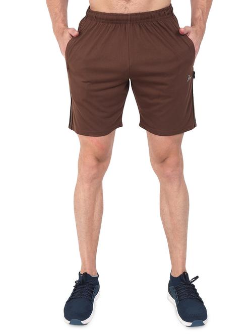 brown side striped shorts - 17520521 - Standard Image - 1