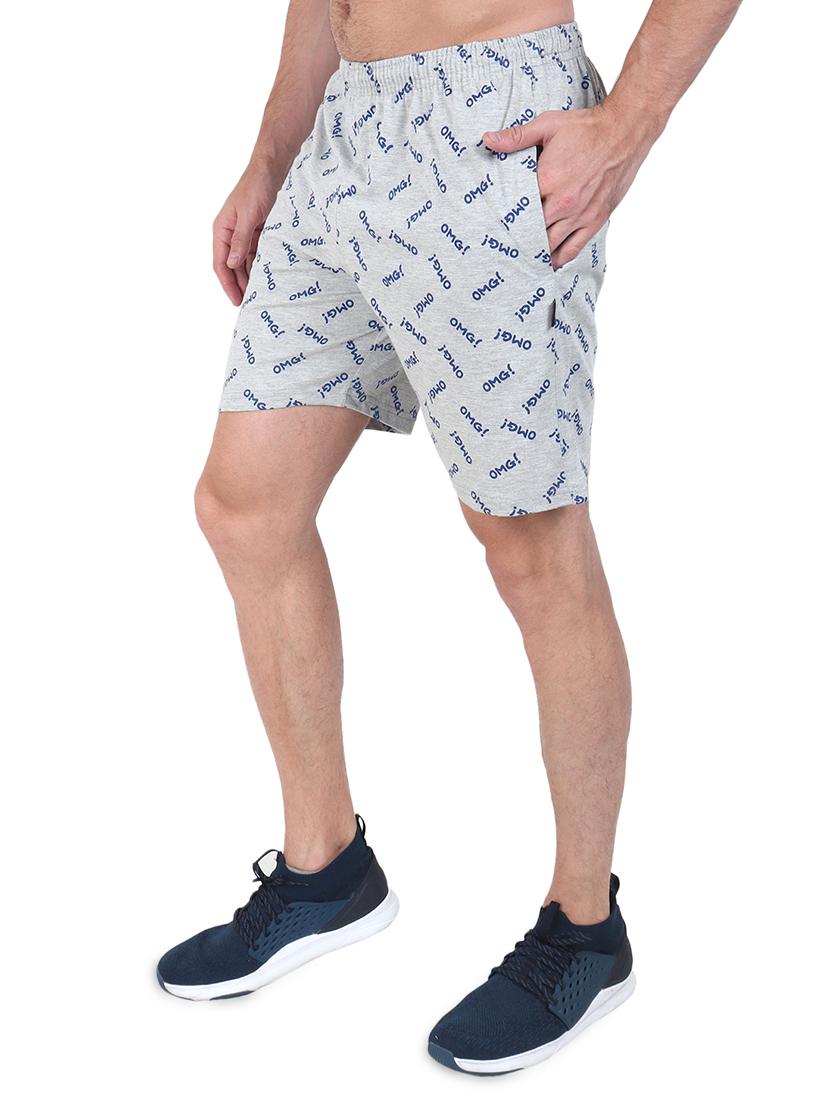 grey printed short - 17520526 - Zoom Image - 2