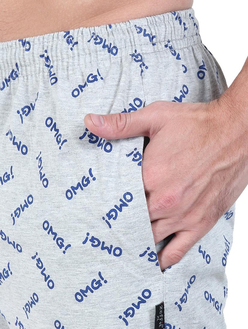 grey printed short - 17520526 - Zoom Image - 5