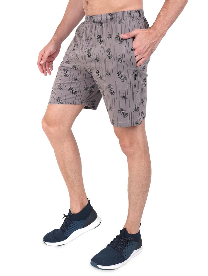 grey printed short - 17520529 - Zoom Image - 2
