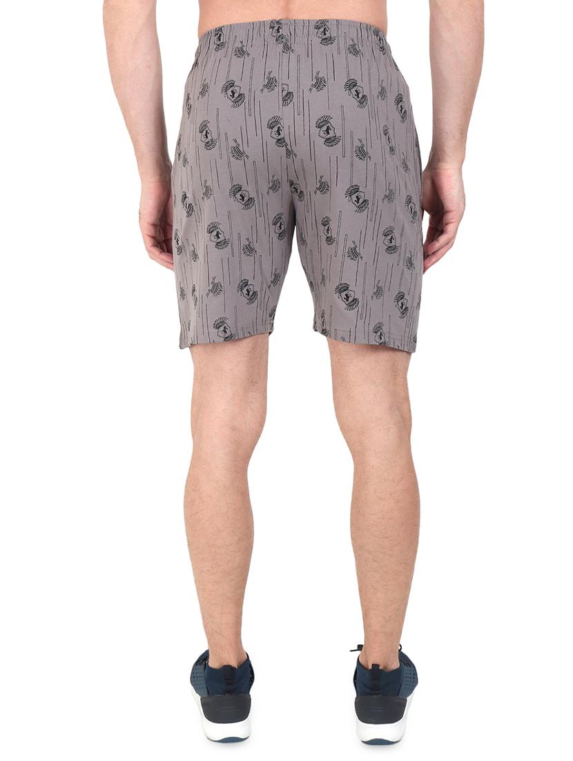 grey printed short - 17520529 - Zoom Image - 3