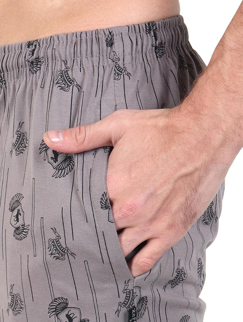 grey printed short - 17520529 - Zoom Image - 5