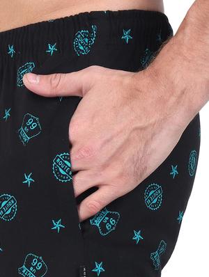 black printed short - 17520530 - Standard Image - 5