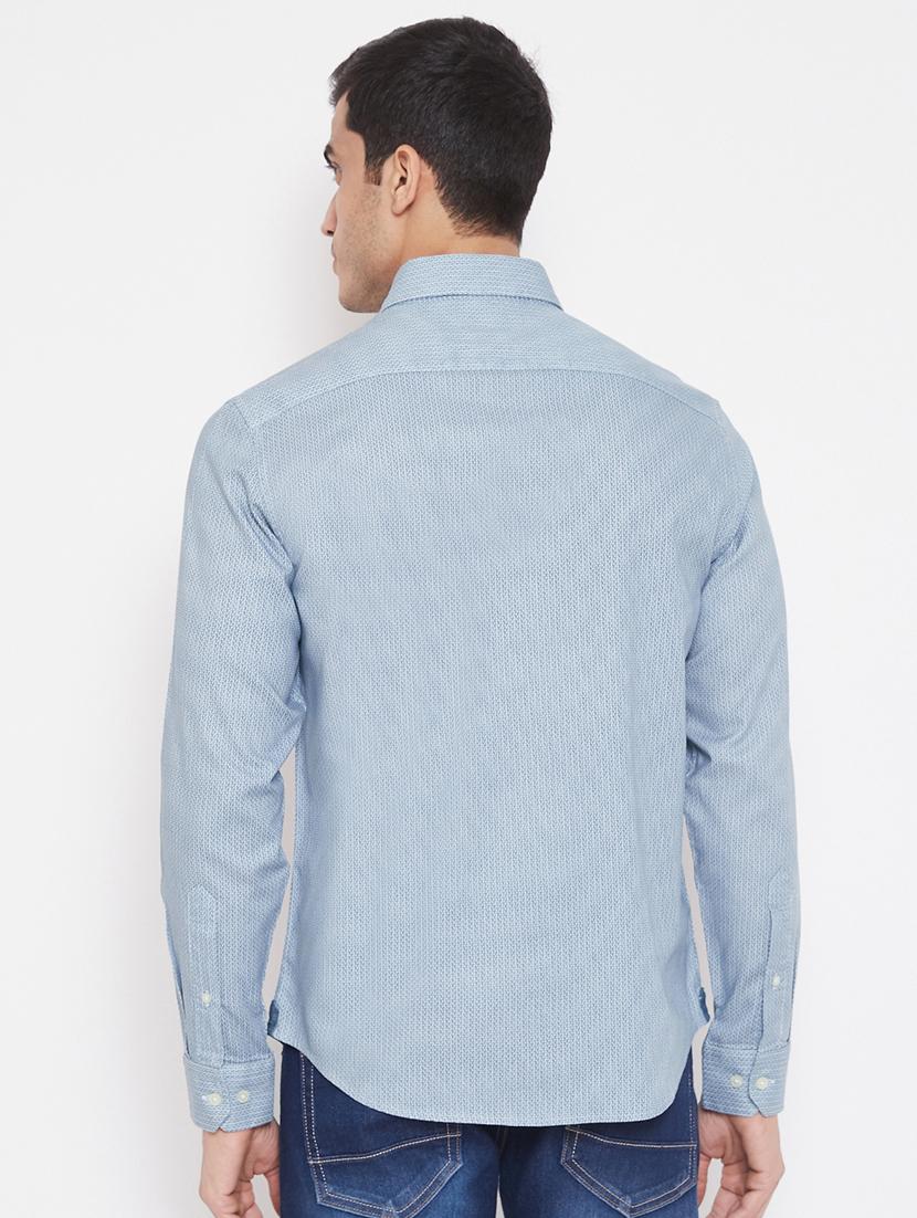 light blue printed casual shirt - 17520541 - Zoom Image - 3