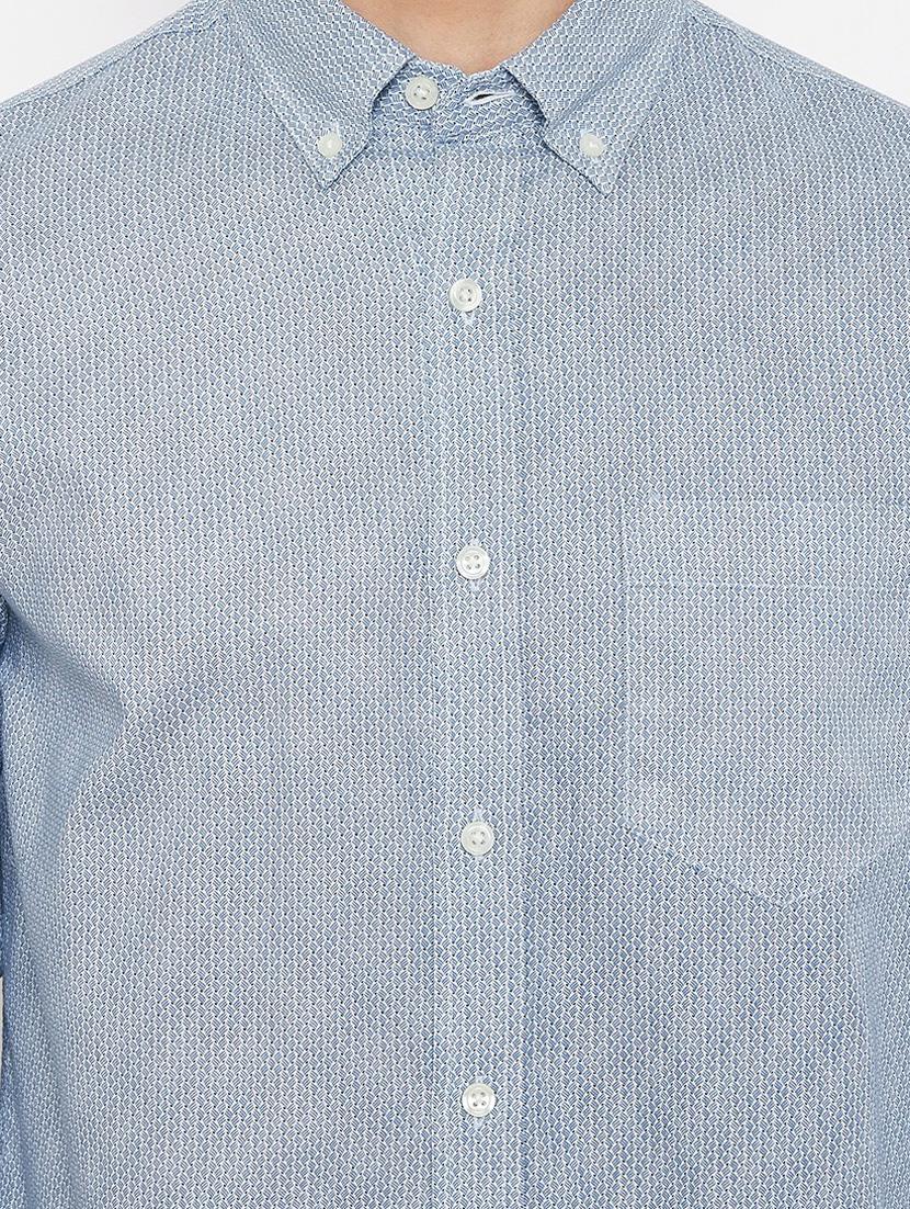 light blue printed casual shirt - 17520541 - Zoom Image - 5