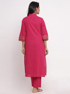 solid kurta pant set - 17520585 - Standard Image - 3