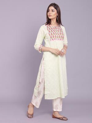 printed kurta pant set - 17520599 - Standard Image - 3