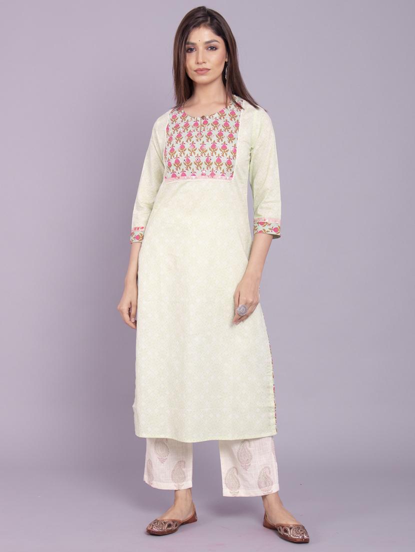printed kurta pant set - 17520599 - Zoom Image - 1