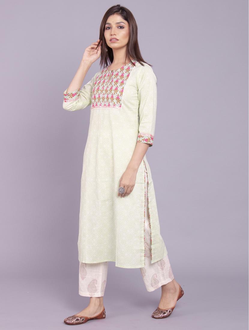 printed kurta pant set - 17520599 - Zoom Image - 2