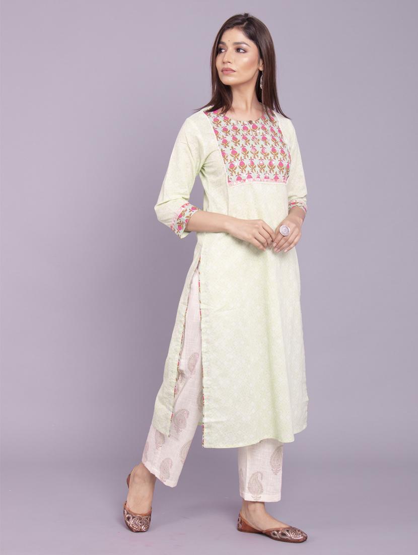 printed kurta pant set - 17520599 - Zoom Image - 3