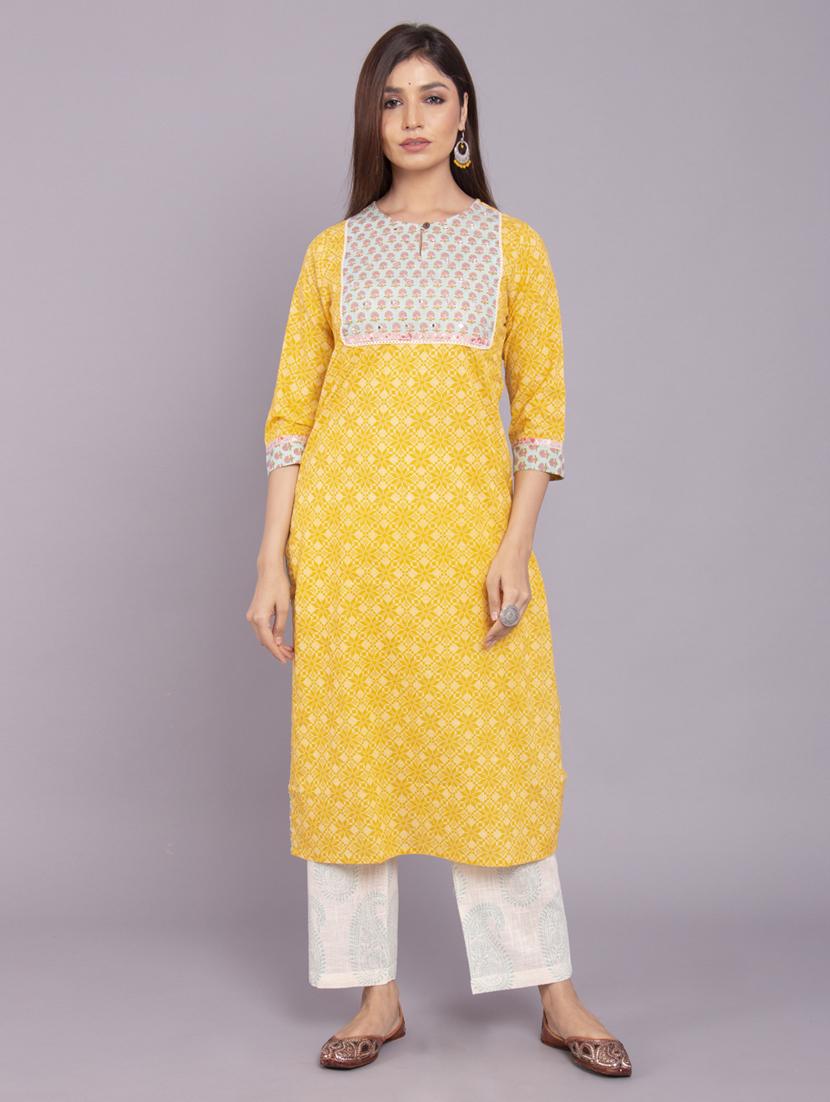 printed kurta pant set - 17520600 - Zoom Image - 1