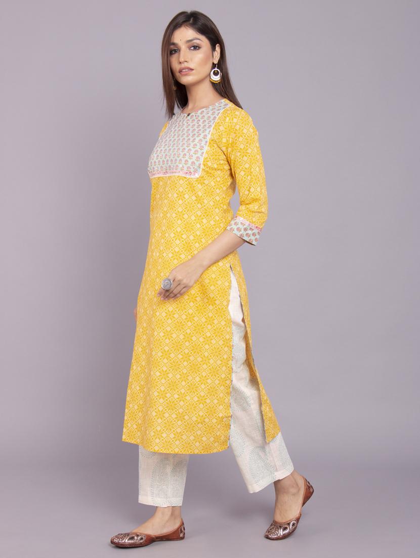 printed kurta pant set - 17520600 - Zoom Image - 3