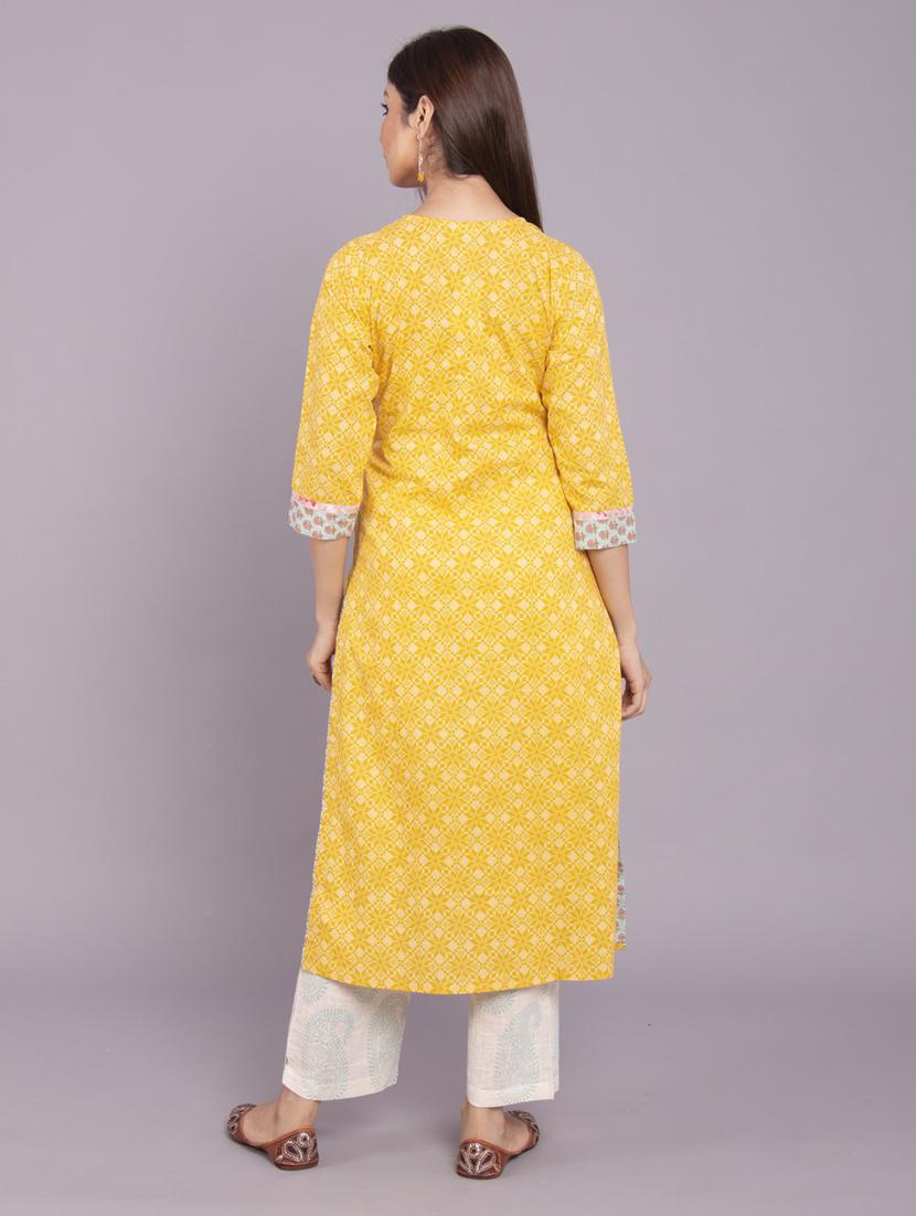 printed kurta pant set - 17520600 - Zoom Image - 4