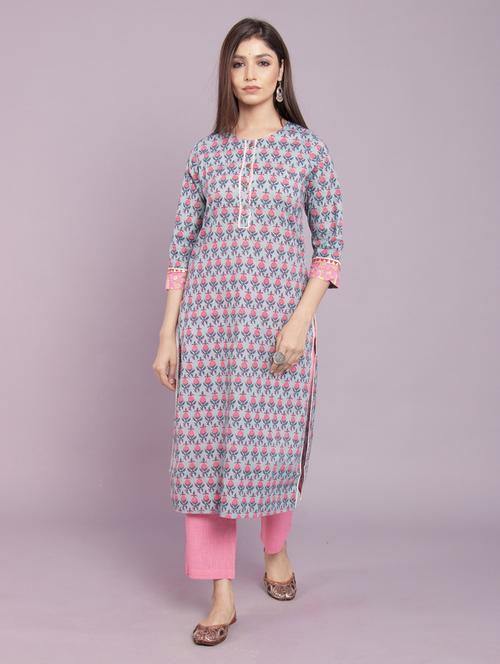 floral kurta pant set - 17520601 - Standard Image - 1
