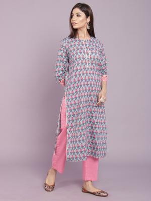 floral kurta pant set - 17520601 - Standard Image - 3