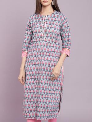 floral kurta pant set - 17520601 - Standard Image - 5