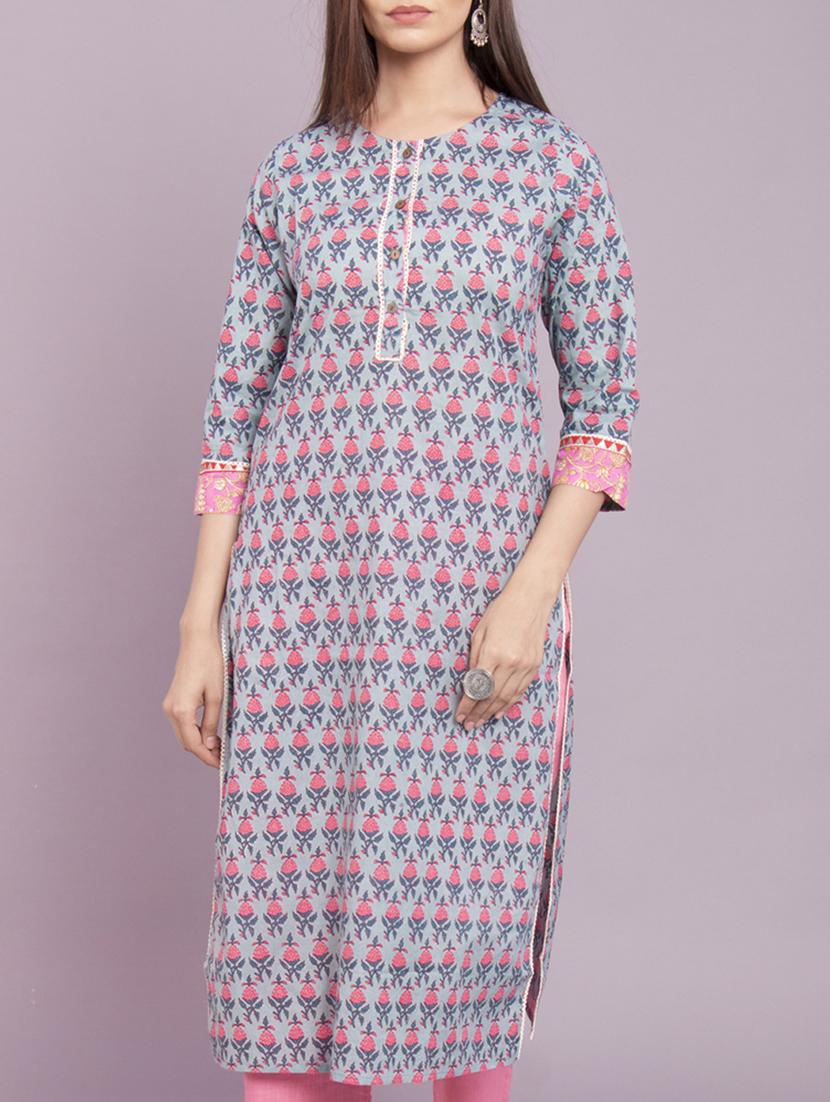 floral kurta pant set - 17520601 - Zoom Image - 5