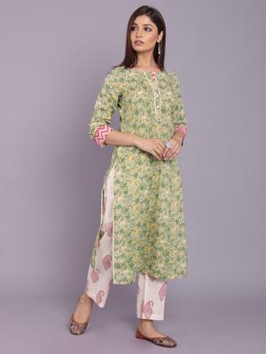 floral kurta pant set - 17520602 - Standard Image - 3