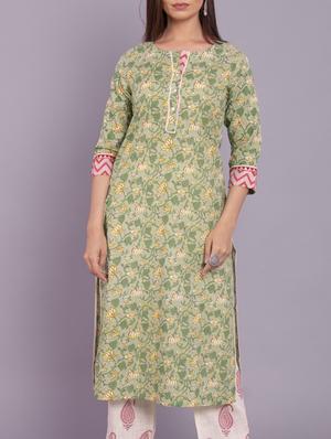 floral kurta pant set - 17520602 - Standard Image - 5