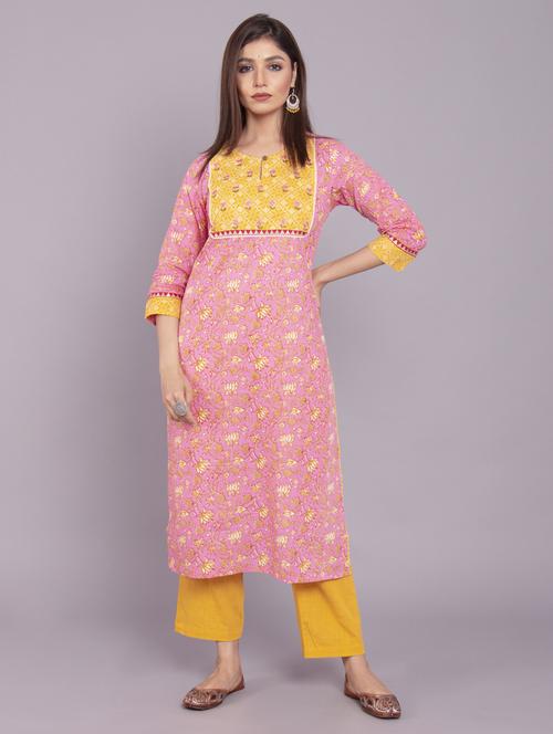 floral kurta pant set - 17520603 - Standard Image - 1