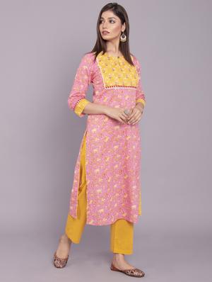 floral kurta pant set - 17520603 - Standard Image - 3