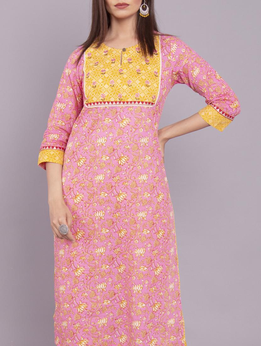 floral kurta pant set - 17520603 - Zoom Image - 5