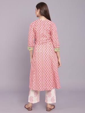 chevron kurta pant set - 17520604 - Standard Image - 4