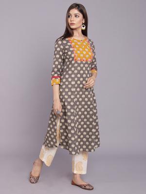 printed kurta pant set - 17520609 - Standard Image - 2