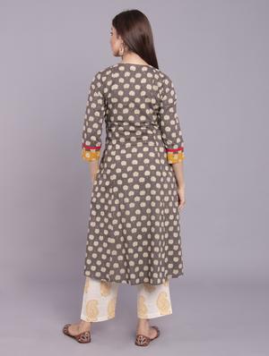 printed kurta pant set - 17520609 - Standard Image - 4