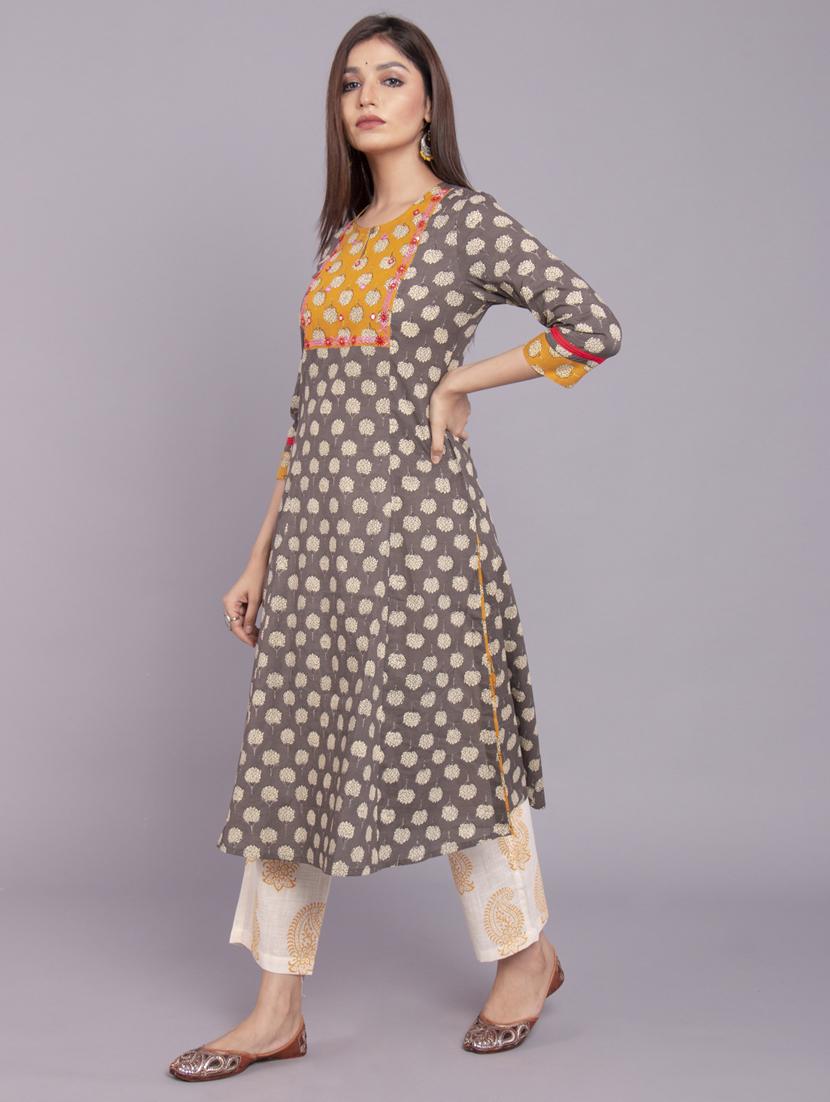 printed kurta pant set - 17520609 - Zoom Image - 3