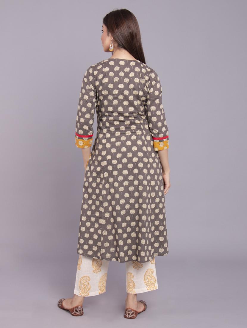 printed kurta pant set - 17520609 - Zoom Image - 4