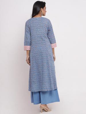 paisley kurta palazzo set - 17520611 - Standard Image - 4