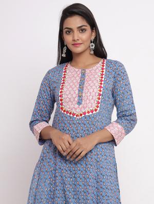 paisley kurta palazzo set - 17520611 - Standard Image - 5