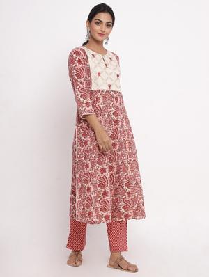 paisley kurta pant set - 17520612 - Standard Image - 3