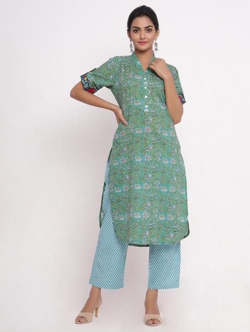 floral kurta pant set - 17520613 - Standard Image - 1
