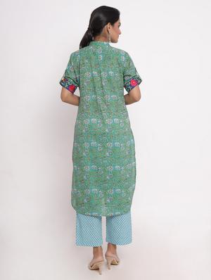 floral kurta pant set - 17520613 - Standard Image - 4