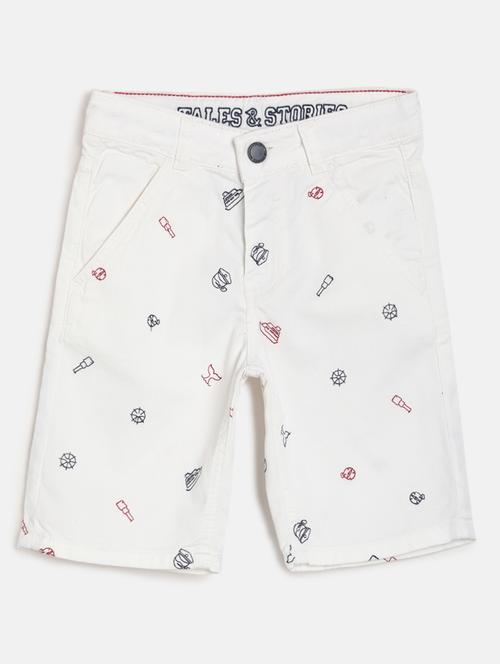 white cotton shorts & three fourth - 17520617 - Standard Image - 1