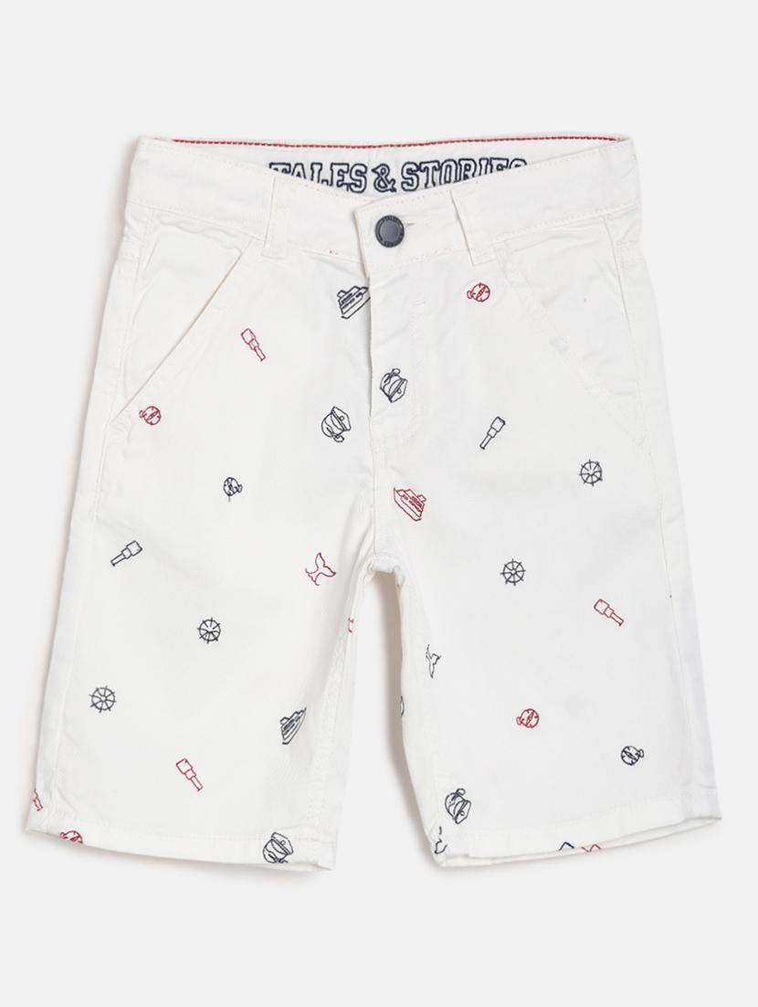 white cotton shorts & three fourth - 17520617 - Zoom Image - 1