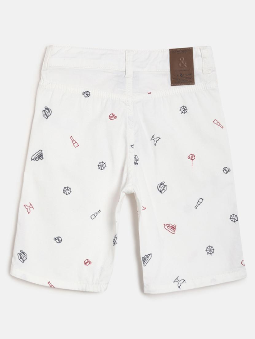 white cotton shorts & three fourth - 17520617 - Zoom Image - 2