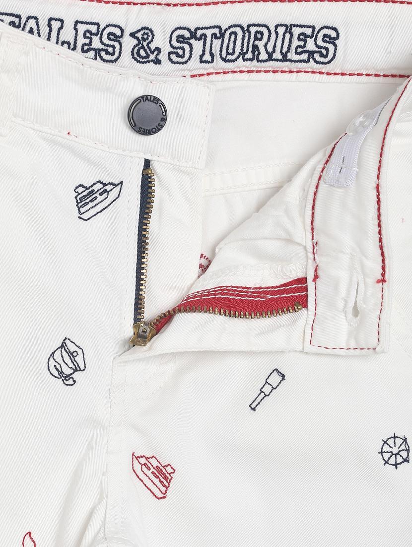 white cotton shorts & three fourth - 17520617 - Zoom Image - 3