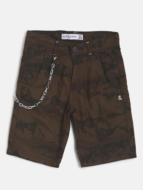 brown cotton shorts & three fourth - 17520618 - Standard Image - 1