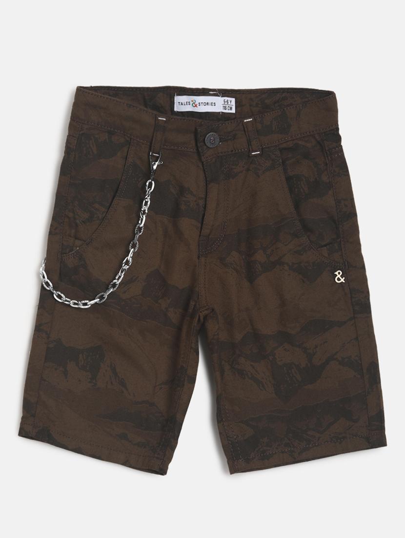 brown cotton shorts & three fourth - 17520618 - Zoom Image - 1