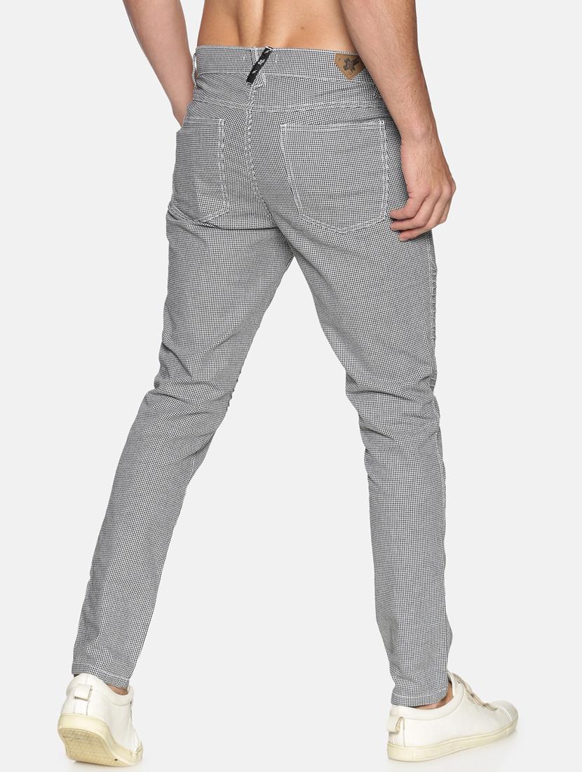 grey checkered flat front trouser - 17520621 - Zoom Image - 3
