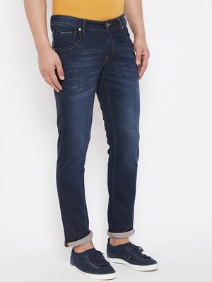 navy blue denim washed jeans - 17521008 - Standard Image - 2
