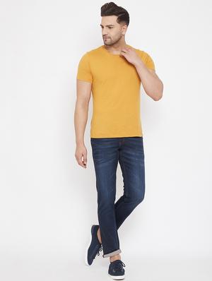 navy blue denim washed jeans - 17521008 - Standard Image - 4